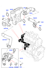 Elbow (Thermostat) LR105975 LR073694 For LAND ROVER DISCOVERY SPORT L550 & RANGE ROVER EVOQUE L538 Tag-E-116