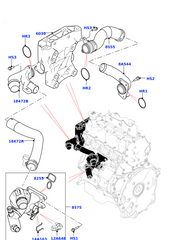 Thermostat (Thermostat Housing) G4D38575BE Compatible With LAND ROVER DISCOVERY SPORT (L550) & RANGE ROVER EVOQUE (L538)