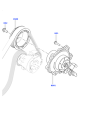 Crank Pulley LR071768 Compatible With LAND ROVER DEFENDER Station Wagon (L663) Tag No.24