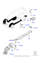 Front Wheel Fender Linning Left LR082850 Compatible With Land Rover Discovery - L462  (2017-2021) Tag No.41