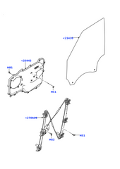 Front Right Glass Machine (With Motor) LR083210 & LR153953 Compatible With LAND ROVER & DISCOVERY V (L462)