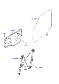 Front Left Glass Machine (With Motor) LR083211 & LR153954 Compatible With LAND ROVER DISCOVERY V (L462)