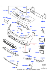 Front Bumper Bracket Right LR116271 & Left LR116272 Compatible With Land Rover Range Rover Sport - L494 (2018-2024) Tag No.3201