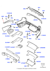 Rear Bumper Spoiler Right LR105622 & Left LR105621 Compatible With Land Rover Range Rover Sport - L494 (2018-2022) Tag No.6