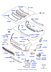 Front Bumper Grill Covers Right LR114724 & Left LR114725 Compatible With Land Rover Range Rover Evoque - L538 (2020-2024) Tag No.9