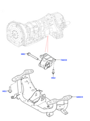 Transmission Mounting LR092039 Compatible With LAND ROVER DEFENDER Station Wagon (L663) & DISCOVERY V (L462) & RANGE ROVER SPORT II (L494)