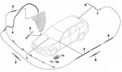 Front Windshield Washer Nozzle 61667275176 Compatible With BMW X5 (E70) & X6 (E71, E72)