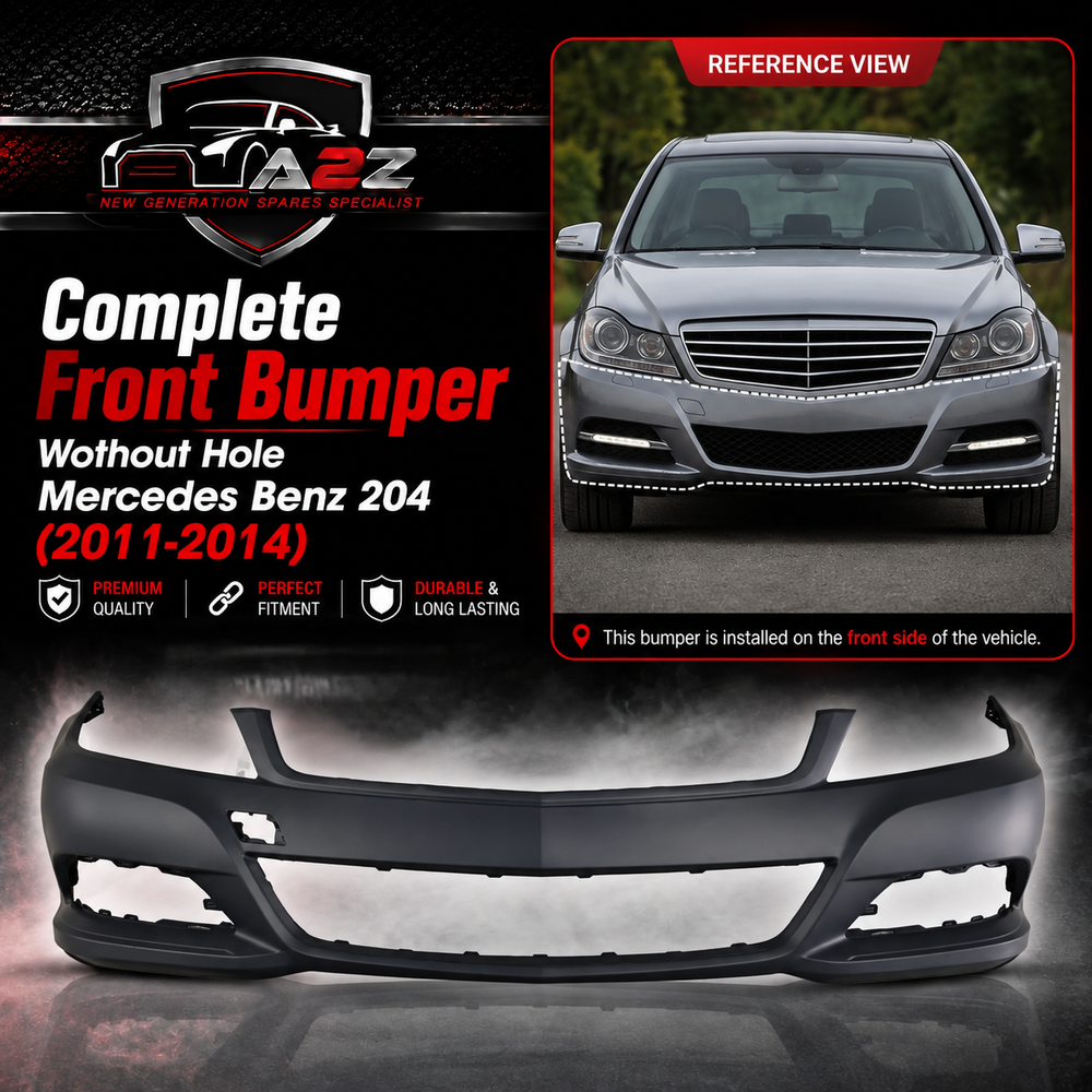 Complete Front Bumper Wothout Hole 2048805547 Compatible With Mercedes Benz 204 (2011-2014) Tag No.252B