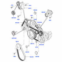 Belt Idler Pulley LR025083 Compatible with LAND ROVER RANGE ROVER III (L322) & RANGE ROVER IV (L405) & RANGE ROVER SPORT II (L494)