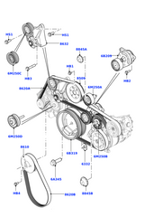 Belt Idler Pulley LR025083 Compatible with LAND ROVER RANGE ROVER III (L322) & RANGE ROVER IV (L405) & RANGE ROVER SPORT II (L494)