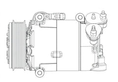 AC Compressor AV6N19D629BA & EJ3219D629BC & LR027788 & LR030867 & LR039622 & LR041117 & LR056300 Compatible With LAND ROVER & RANGE ROVER EVOQUE (L538) Tag.306