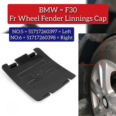 Front Wheel Fender Linnings Cap Left 51717260397 Right 51717260398 Compatible with BMW 3 Series F30