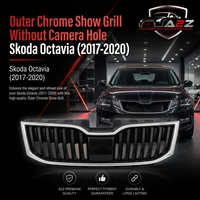 Outer Chrome Show Grill Without Camera Hole 5E0853653C041 5E0853761C2ZZ 5E0853343 Compatible With Skoda Octavia (2017-2020) Tag No.82