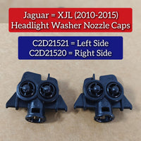 Headlight Washer Nozzle Caps Left C2D21521 & Right C2D21520 Compatible With Jaguar XJL (2010-2015)