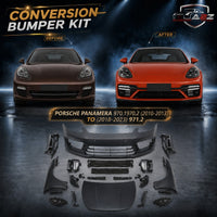 Complete Conversion Bumper Kit Compatible With Porsche Panamera (2010-2013) Upgrade To Porsche Panamera (2018-2023) (Shipping Cost Not Included In Price)
