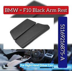 RHD Central Armrest Storage Box Cover 51169216875-A Black Compatible With BMW 5 Series F10 F11 F18