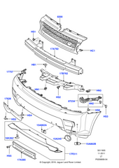 Front Bumper Spoilers Right LR015129 & Left LR015130 Compatible With Land Rover Range Rover Vogue - L322 (2009-2012) Tag No.12