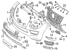 Front Bumper Chrome 1668852825 Compatible With MERCEDES BENZ GL-CLASS W166 2013-2017 Tag No.139