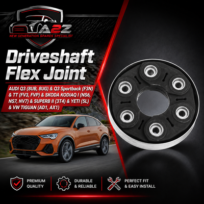 Driveshaft Flex Joint 5Q0521127 1J0521127A Compatible With AUDI Q3 (8UB, 8UG) & Q3 Sportback (F3N) & TT (FV3, FVP) & SKODA KODIAQ I (NS6, NS7, NV7) & SUPERB II (3T4) & YETI (5L) & VW TIGUAN (AD1, AX1)