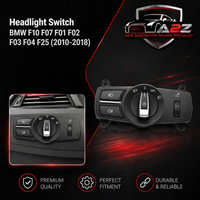 Headlight Switch Knob Assembly 61319192744 61319311218 61316803965 -A Compatible With BMW 5 Series (F10) & 5 Series Gran Turismo (F07) & 7 Series (F01, F02, F03, F04) & X3 (F25) Tag No.136