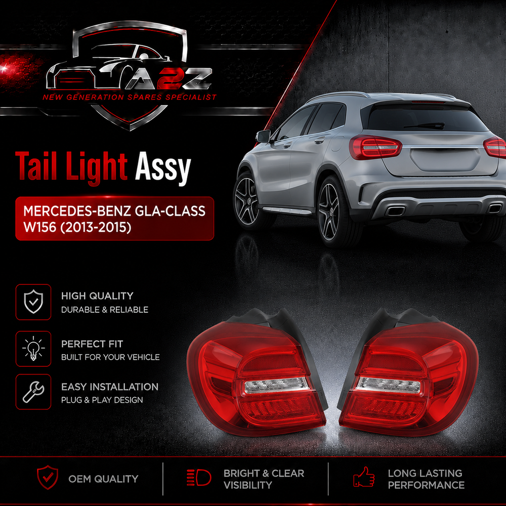 Tail Light Rear Lamp Compatible With MERCEDES-BENZ GLA-CLASS W156 (2013-2015) Tail Light Rear Lamp Left A1569061958 & Right A1569062058 Tag-TLM-105