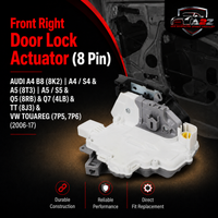 Front Right Door Lock Actuator (8 Pin) 8J2837016A Compatible With AUDI A4 B8 (8K2) | A4 / S4 & A5 (8T3) | A5 / S5 & Q5 (8RB) & Q7 (4LB) & TT (8J3) & VW TOUAREG (7P5, 7P6) (2006-17)
