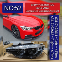 Complete Headlight Assy Left 63117492611 & Right 63117492612 Compatible With BMW 3 Series F30 (2016-2019) Tag No.52