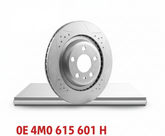 Rear Brake Disc 4M0615601H Compatible With Bentley Bentayga
