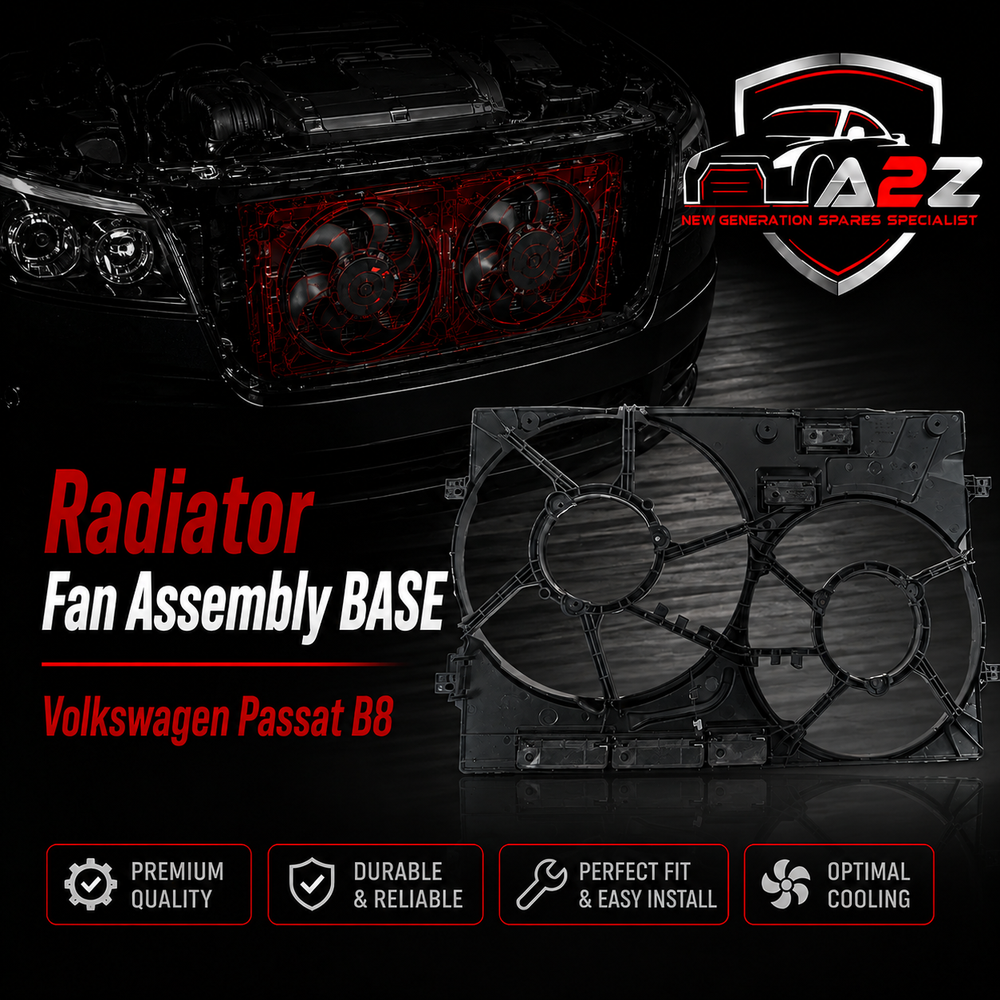 Radiator Fan Assembly Base 3Q0121205 5Q0959455BJ 5Q0959455AH Compatible With Volkswagen Passat B8 (2015-2019)