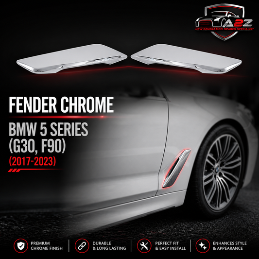 Fender Chrome Left 51137349593 & Right 51137349594 Compatible With BMW 5 Series (G30, F90) (2017-2023) Tag No.70