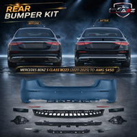 Rear Bumper Kit Compatible With Mercedes Benz S Class W223 (2021-2025) Upgrade To Mercedes Benz AMG S450 (Shipping Cost Not Included In Price)