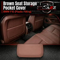 Brown Seat Storage Pocket cover 52107232090 Compatible With BMW 5 Series F10 T-1 (Llastic Fitting)