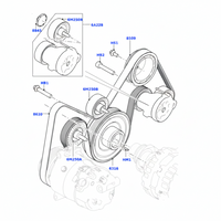 Crankshaft Pulley LR073726 LR071758 LR071712 Compatible With Land Rover Defender Station Wagon (L663) Defender Van (L663) Discovery Sport (L550) Discovery Sport Van (L550) Tag no : 8