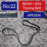 Timing Belt 6PK1836 Compatible With BMW 3 Series (E90) & 3 Convertible (E93) Tag-BEL-22