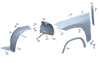 Front Left Fender Liner 1676900612 Compatible With Mercedes Benz GLE Class W167