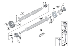 Drive Shaft Center Support Bearing Mount 26127526631 26127597883 26128615621 Compatible With BMW 3 Series E90 & X1 E84