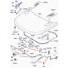 Hood Control Cable LR038195 Compatible With Range Rover Sport - L494