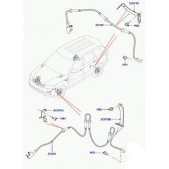 Front ABS Wheel Speed Sensor LR033461 & CPLA2C204AB Compatible With LAND ROVER RANGE ROVER IV (L405) & RANGE ROVER SPORT II (L494)