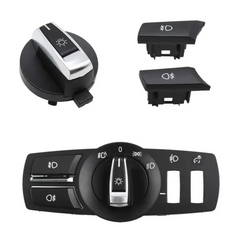 Headlight Switch Cover Panel 4 PCS Set 61316803965 Compatible With BMW 5 Series (F10) 5 Gran Turismo (F07) 7 Series (F01, F02, F03, F04) X3 (F25)