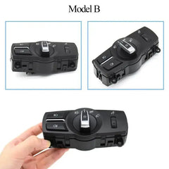 Headlight Switch Knob Assembly 61319192744-A Compatible With BMW 5 Series (F10) & 5 Series  Gran Turismo (F07) & 7 Series (F01, F02, F03, F04) & X3 (F25)