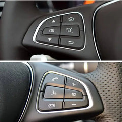 Steering Wheel Buttons Assembly Black Left 09990502009107 Right 09990503009107 Compatible With Mercedes Benz