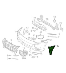 Front Bumper Bracket Left 95850517750 & Right 95850517850 Compatible With PORSCHE CAYENNE (9YA) (2015) Tag No.205
