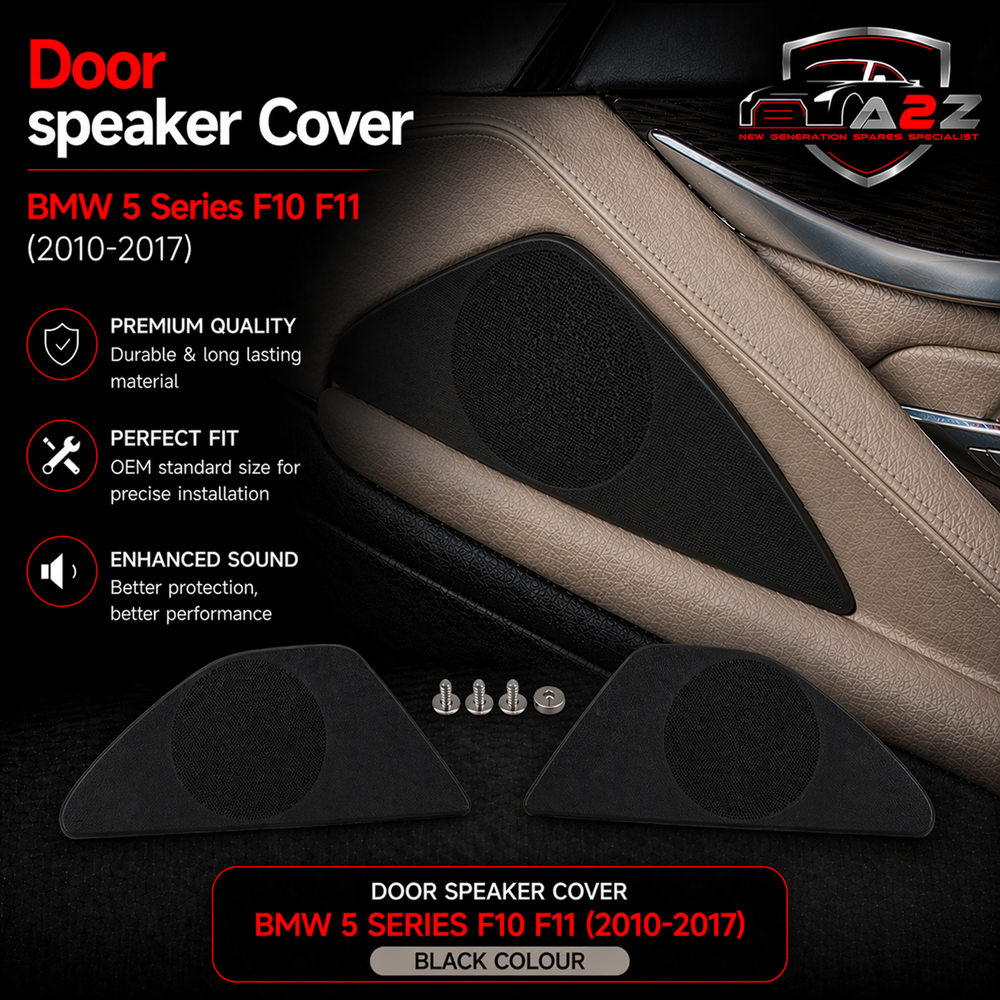 Rear Right Door Speaker Cover Black 51427226464 Compatible With BMW 5 Series F10 F11
