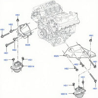 Engine Mounting Set Left KKB500730 Right KKB500740 Compatible With Range Rover Vogue