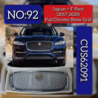 Full Chrome Show Grill CUS62091 Compatible With Jaguar F-pace (2017-2020) Tag No.92