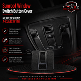 Black Sunroof Window Switch Button Cover A0009000902 Compatible With MERCEDES BENZ A-CLASS W176 & B-CLASS W246 & CLA C117 & GLA W156