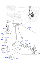 Front Wheel Hub LR038379 LR081538  Compatible With LAND ROVER RANGE ROVER IV (L405) & RANGE ROVER SPORT II (L494) L405 l494