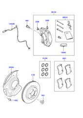 Front Brake Pad Wear Sensor LR012824 Compatible With LAND ROVER RANGE ROVER III (L322)
