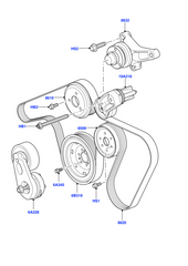 Multi Rib Belt 8PK2092 PQS500370 Compatible With LAND ROVER RANGE ROVER SPORT I (L320) (CONTINENTAL)
