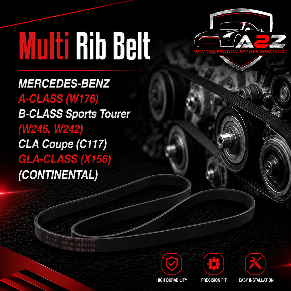 Multi Rib Belt 5PK1745 A0029934896 0019937796 0019936996 Compatible With MERCEDES-BENZ A-CLASS (W176) B-CLASS Sports Tourer (W246, W242) CLA Coupe (C117) GLA-CLASS (X156) (CONTINENTAL)